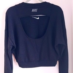 NIKE womens cropped sweater